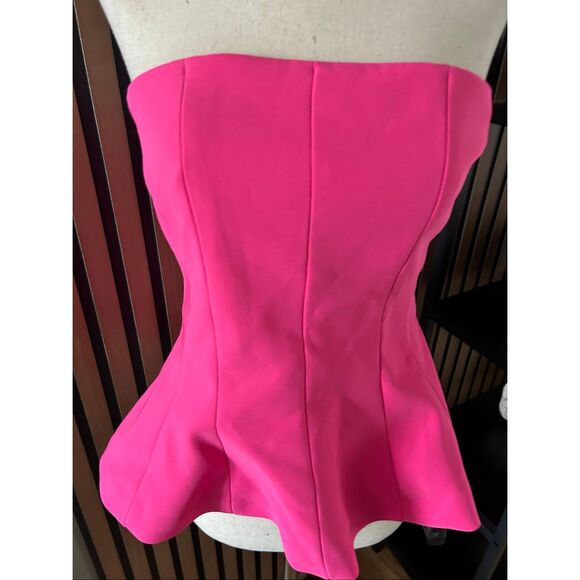 Zara pink corset top size M cute going out shirt NWT - Picture 5 of 5